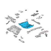 OEM 2012 Toyota Prius C Rear Floor Pan Diagram - 58311-52141