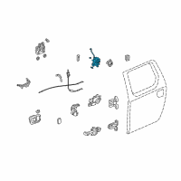 OEM 2008 Honda Ridgeline Lock Assembly, Right Front Door Diagram - 72612-SJC-A01