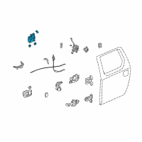 OEM 2006 Honda Ridgeline Handle Assembly, Left Rear Door (Outer) (Taffeta White) Diagram - 72680-SJC-A01ZD