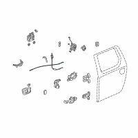 OEM Honda Ridgeline Cable Assembly, Right Rear Inside Handle Diagram - 72631-SJC-A00