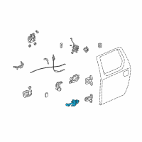 OEM 2012 Honda Ridgeline Checker, Right Rear Door Diagram - 72840-SEA-J02