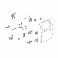 OEM 2013 Honda Ridgeline Cable Assembly, Left Rear Door Lock Diagram - 72673-SJC-A00