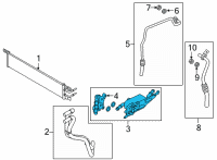 OEM Lincoln Nautilus Auxiliary Cooler Diagram - JX6Z-7869-B