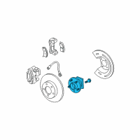 OEM 2007 Cadillac DTS Axle Bearing And Hub Assembly Diagram - 21998965