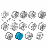 OEM BMW X6 Disc Wheel, Light Alloy, Bright-Turned Diagram - 36-11-7-845-860