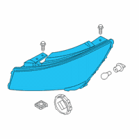 OEM 2019 Kia Sedona Driver Side Headlight Assembly Diagram - 92101A9750