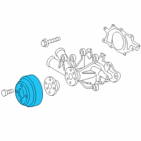 OEM 2003 Dodge Sprinter 2500 Pulley-Water Pump Diagram - 5136764AA