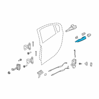 OEM Chevrolet Caprice Lever, Front Side Door Outside Handle Diagram - 92214650