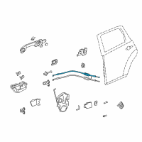 OEM 2007 Acura MDX Cable, Right Rear Door Lock Diagram - 72633-STX-A00