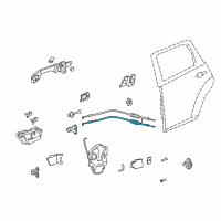 OEM 2013 Acura MDX Cable Assembly, Rear Inside Handle Diagram - 72631-STX-A00