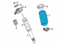 OEM Jeep Wagoneer Rear Coil Diagram - 68423448AA