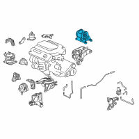OEM 2011 Acura TL Rubber Assembly, Rear Engine Mounting (Mt) Diagram - 50810-TK5-A51
