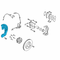 OEM 2020 Kia Sportage Front Brake Disc Dust Cover Left Diagram - 51755D9000