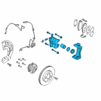 OEM 2018 Kia Sportage Front Brake Caliper Kit, Left Diagram - 58180D9A00