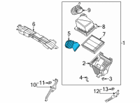 OEM 2021 Ford Escape TUBE - AIR CLEANER INTAKE Diagram - LX6Z-9C675-A