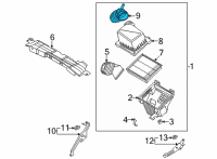 OEM 2022 Ford Maverick HOSE - AIR Diagram - LX6Z-9B659-D