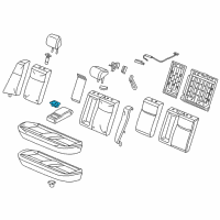 OEM 2015 Honda Civic Cup Holder, Rear Armrest (Graphite Black) Diagram - 82184-SNA-A01ZD