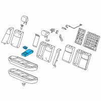 OEM 2014 Honda Civic Armrest Assembly, Rear Seat Center (Sienna Beige) (Leather) Diagram - 82180-TR3-L61ZA