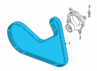 OEM BMW 230i Ribbed V-Belt Diagram - 11-28-8-650-740