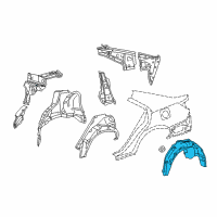 OEM 2016 Toyota Camry Wheelhouse Liner Diagram - 65637-06160