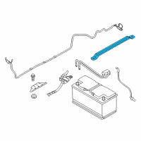 OEM BMW 328i GT xDrive Battery Roll Bar Diagram - 61-21-7-601-939