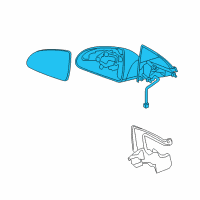 OEM 2006 Pontiac G6 Mirror Assembly Diagram - 15824510