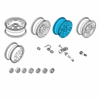 OEM 2018 Ford F-350 Super Duty Wheel Lock Kit Diagram - HC3Z-1A043-B