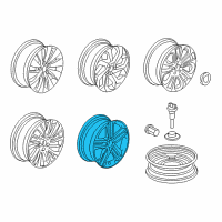 OEM Disk, Aluminum Wheel (19X8J) (Enkei) Diagram - 42700-T2A-L92