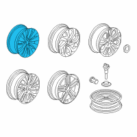 OEM 2013 Honda Accord Disk, Aluminum Wheel (17X7) (1/2J) (Hitachi) Diagram - 42700-T3L-A92