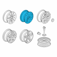 OEM 2016 Honda Accord Disk, Aluminum Wheel (17X7) (1/2J) (Maxion Wheels) Diagram - 42700-T2A-L74