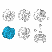 OEM 2016 Honda Accord Disk, Aluminum Wheel (18X8J) (Hitachi) Diagram - 42700-T2A-L82