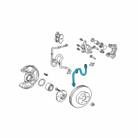 OEM 2003 Toyota Celica Brake Hose Diagram - 90947-02C23