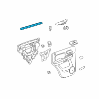 OEM 2011 Cadillac Escalade Sealing Strip Asm-Rear Side Door Window Inner Diagram - 22832145