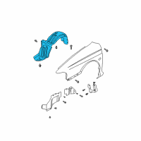 Genuine Toyota Cressida Fender Splash Shield diagram