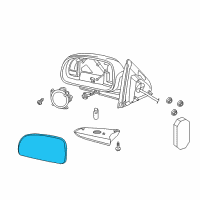 OEM 2002 GMC Envoy XL Mirror Glass Diagram - 88980571