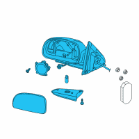 OEM 2006 Chevrolet Trailblazer EXT Mirror Assembly Diagram - 15810881