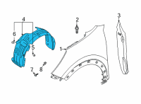 OEM Kia Niro EV Guard Assembly-Front WHE Diagram - 86812Q4000