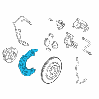 OEM 2014 BMW M6 Protection Plate Right Diagram - 34-21-2-284-434