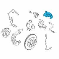 OEM 2014 BMW M6 Brake Caliper Right Diagram - 34-21-7-848-314