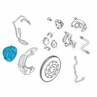OEM 2014 BMW M5 Wheel Hub With Bearing, Rear Diagram - 33-41-2-284-149