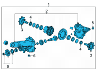 OEM 2022 Chevrolet Suburban Differential Assembly Diagram - 84923541