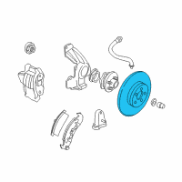 OEM 2000 Chevrolet Cavalier Front Brake Rotor Assembly Diagram - 19213926