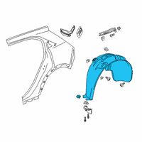 OEM 2022 Cadillac XT4 Wheelhouse Liner Diagram - 84557832