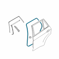 OEM 2012 BMW X6 Door Weatherstrip, Rear Left Diagram - 51-76-7-221-843