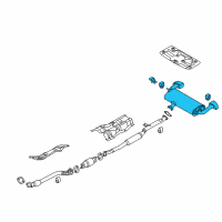 OEM Hyundai Genesis Coupe Main Muffler Assembly Diagram - 28710-2M570