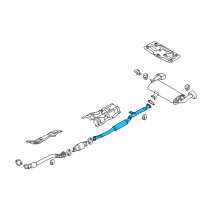 OEM 2013 Hyundai Genesis Coupe Pipe-Exhaust, Center Diagram - 28650-2M505