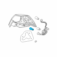 OEM 2009 Pontiac G8 Back Up Lamp Bulb Diagram - 92184175