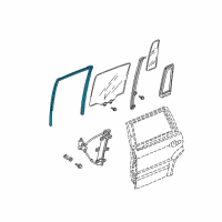 OEM Honda Pilot Channel, Left Rear Door Run Diagram - 72775-S9V-A01