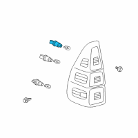 OEM 2004 Lexus GX470 Socket, Rear Turn Signal Lamp Diagram - 81555-13530