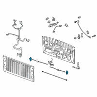 OEM 2021 Chevrolet Silverado 1500 Lock Actuator Diagram - 23393427